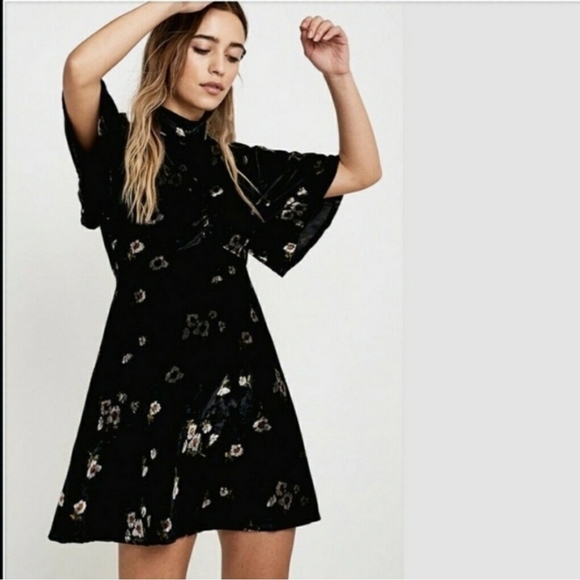 Free People Black Velvet Dress - Picture 3 of 11